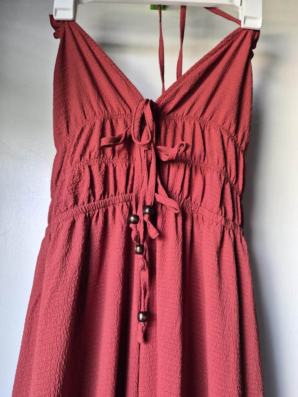 Strappy Boho Rhomper With Open Back & Ruching Pant Legs - L